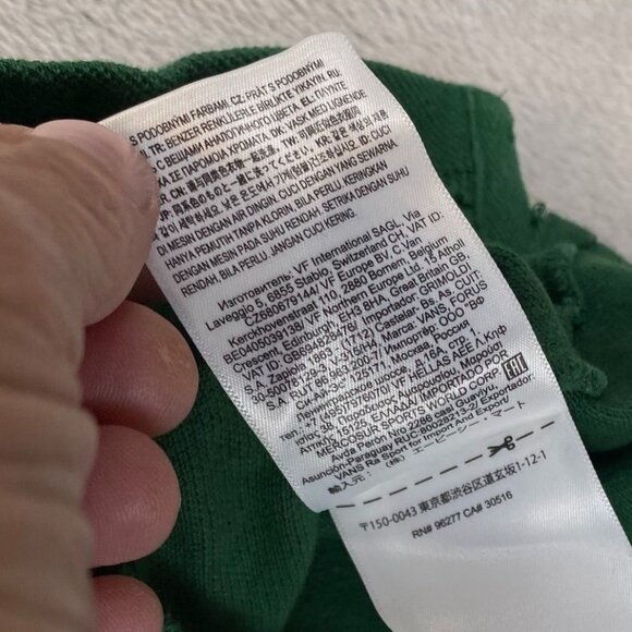 Vans Mens Green Polo Shirt Medium Loose Fit 100% Cotton Classic Casual Style - Picture 9 of 11